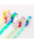 5m colores adhesivo decorativo cintas de enmascarar láser material de oficina brillante cinta para Diy Scrapbooking álbumes deco