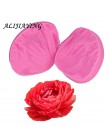 2 unids/set 3D pétalo de rosa en forma de silicona Fondant moldes peonía flor hoja para pastel herramientas de decoración adecua
