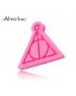 DY0085 brillante Harry Potter logo llaveros molde colgante arcilla polimérica DIY joyería Fabricación de purpurina epoxi silicon