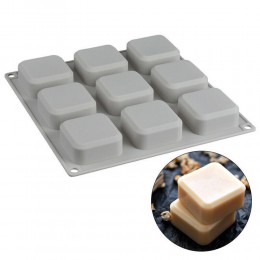 9 rejillas de jabón cuadrado de silicona moldes para hacer jabones artesanales para hacer jabón DIY para hacer pasteles de Choco