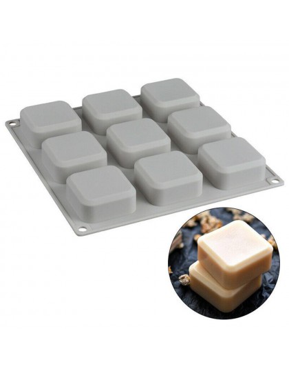 9 rejillas de jabón cuadrado de silicona moldes para hacer jabones artesanales para hacer jabón DIY para hacer pasteles de Choco