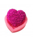 Corazón encantador flor de Rosa de silicona molde de jabón DIY Fondant torta forma de jabón suministros para hacer jabón 3d hech