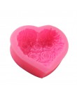 Corazón encantador flor de Rosa de silicona molde de jabón DIY Fondant torta forma de jabón suministros para hacer jabón 3d hech