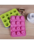 Molde para hornear pasteles molde de silicona para jabón 3D Chocolate suministros 12 agujeros bandeja para hornear moldes para h