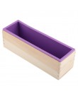 1200g de silicona jabón molde caja Rectangular de madera con Flexible forro para DIY hecho a mano molde para el pan molde de jab