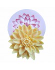 3D hermoso Lotus crisantemo flor silicona jabón moldes para utensilios para decoración de tortas con fondant DIY hornear molde p