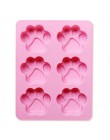 Nuevo 6 cavidades pies de gato jabón hecho a mano molde de silicona molde de manualidades para hornear accesorios de pastel de c