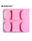 Silikove 6 cavidad rectangular ovalado molde de silicona fabricación artesanal de jabón artesanal para el hogar Baño formas de j