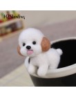 Moda mujer verano artesanal hecho a mano encantador perro juguete muñeca lana fieltro punteado Kitting DIY lindo Animal lana fie