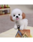 Moda mujer verano artesanal hecho a mano encantador perro juguete muñeca lana fieltro punteado Kitting DIY lindo Animal lana fie