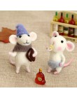 2019 niñas niños DIY regalo ratón lana aguja fieltro juguete muñeca lana fieltro aguja Kit paquete no acabado