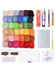 7/24/36/50 colores lana fieltro artesanal Kit aguja para fieltro para principiantes hilo de tela Roving DIY hilado costura molde