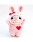2019 mascotas lindas creativas populares ratón conejo y ardilla lana fieltro muñeca lana fieltro punteado Kitting DIY paquete no