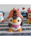 2019 creativo lindo Animal pingüino oso muñeco de juguete lana fieltro punteado Kitting no acabado Handcarft lana Material de fi
