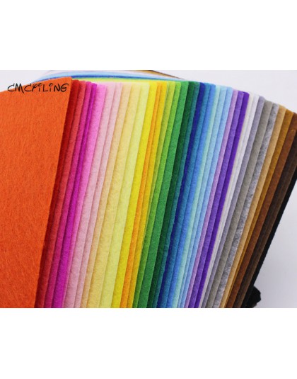 CMCYILING 40 mezcla colores 1mm duro fieltro, arte para fieltro DIY artes artesanía y para coser a libro de recortes Hometextile