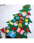 1 Juego de fieltro Artificial colorido árbol de Navidad puerta pared adornos colgantes de Navidad palo rompecabezas juguetes dec