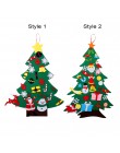1 Juego de fieltro Artificial colorido árbol de Navidad puerta pared adornos colgantes de Navidad palo rompecabezas juguetes dec