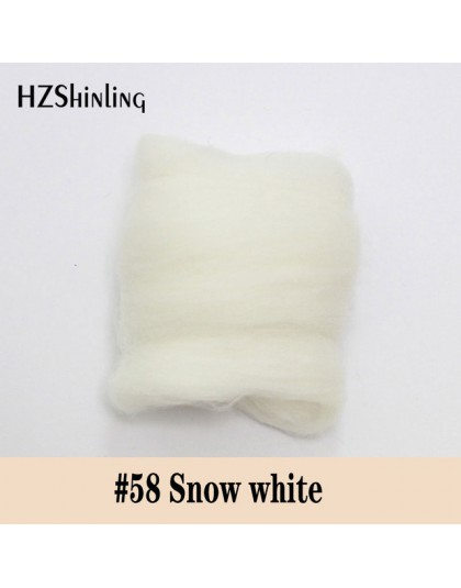 Lana de fibra corta de fieltro súper suave 5 g perfecta en fieltro de aguja y fieltro húmedo Material de lana de Color blanco Ni