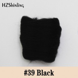 5g SuperSoft fieltro fibra corta de lana perfecto en fieltro de aguja y húmedo fieltro negro Material de lana hecho a mano