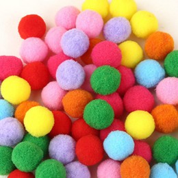 100 piezas suave pompón bolas hecho a mano juguetes para niños decoración de la boda de DIY Pom bola fieltro costura artesanal s
