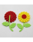 DIY 8 Uds Flor de color mezclado Apliques de fieltro tela Linda decoración de Corte libre artesanías no tejidas hechas a mano co