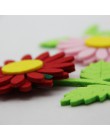 DIY 8 Uds Flor de color mezclado Apliques de fieltro tela Linda decoración de Corte libre artesanías no tejidas hechas a mano co