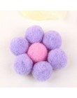 100 Uds. Bolas de Navidad bolas de peluche hechas a mano esponjosas bolas de pompón suave Juguetes DIY para niños decoración de 