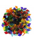 50 g/bolsa de mosaico de cristal cuadrado transparente de Color mezclado para manualidades mosaico que hace que los niños puzle 