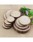 5 uds. Rodajas de madera redondas naturales sin terminar círculos con discos de troncos de corteza de árbol para manualidades DI
