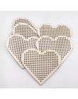 30 Uds. Círculo corazón formas punto de cruz agujero tallado de madera libro de recortes artesanía para adornos hechos a mano Di