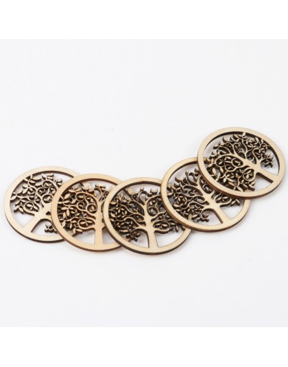 Patrón de árbol Natural álbum de recortes de madera arte colección artesanía para accesorios hechos a mano costura decoración de