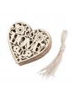 10 Uds Corazón de amor de madera adornos artesanía adorno colgante (Color de madera)