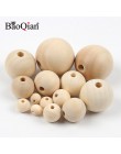 4-50mm cuentas de madera Natural bolas redondas de madera sin plomo para hacer joyería Diy niños espaciador de dentición artesan
