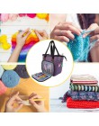 Bolsa de tejer portátil bolsas de almacenamiento de ganchillo de lana agujas de coser organizador bolso DIY bolsa de colección d