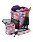 crochet para tejer  agulha de croche Bolsa de almacenamiento de lana DIY para mujer, bolsa de almacenamiento de mano para ganchi