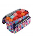 Bolsa de almacenamiento para lanas portátil organizador con divisor para tejer ganchillo organización Portable hilo titular Tote