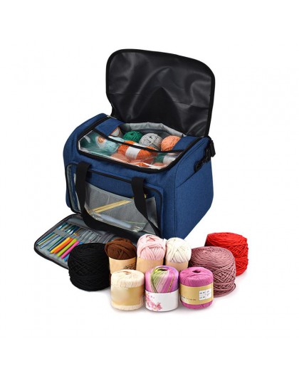 Bolsa de luz resistente bolsa de almacenamiento para lanas hogar bolsa de almacenamiento portátil para agujas de tejer ganchos d