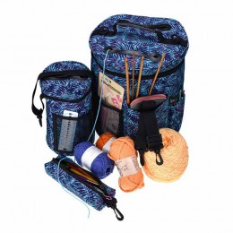 KOKNIT bolsa de tejer Portátil Bolsa de almacenamiento de hilo para lana ganchillo gancho tejer agujas DIY hogar organizador bol