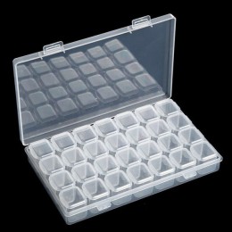 28 celdas DIY diamante herramienta de pintura accesorios caja de almacenamiento pedrería organizador cuentas Kit de joyería caja