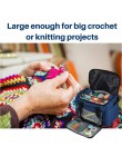 Kooknitting bolsa de tejer hilo organizador con divisor interno para lana ganchillo gancho tejer agujas de coser conjunto DIY bo