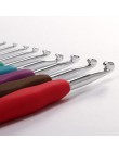 9 Uds. Gancho de Metal mixto ganchillo conjunto de plantillas TPR agujas de tejer de aluminio para telar herramienta banda manua