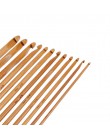 12 Uds agujas de bambú de ganchillo juego de agujas de tejer DIY manejar casa tejer hilo manualidades hogar tejer herramientas 3