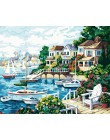 Pintura de AZQSD por número faro marino sin marco 50x40cm acrílico Modular pintura al óleo Digital paisaje decoración del hogar