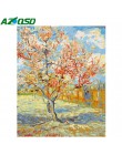 Pintura de AZQSD por números DIY pintura al óleo moderna pintura de la mano del árbol cuadro de lienzo decoración del hogar arte