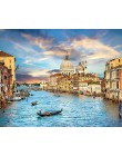 HUACAN DIY pintura al óleo por números kits de paisajes de Venecia dibujo lienzo pintado a mano regalo cuadros paisaje de ciudad