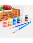 12 colores pinturas acrílicas juego de pinceles de agua para ropa tela textil pintado a mano pared pintura de yeso dibujo para n