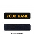 Parche de texto nombre personalizado bordado 10cm * 2,5 cm insignia hierro en o coser o respaldo de Velcro para ropa pantalones 