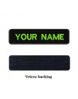 Parche de texto nombre personalizado bordado 10cm * 2,5 cm insignia hierro en o coser o respaldo de Velcro para ropa pantalones 