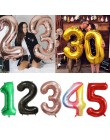 30 40 pulgadas globos grandes de papel de aluminio de cumpleaños globos de gas helio número globo decoración para fiesta de feli