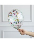10 unids/lote globos transparentes confeti de papel de estrella dorada globos transparentes Feliz cumpleaños Baby Shower decorac